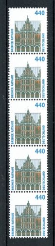 Bund Rollenmarken 5er Streifen 1937 postfrisch mit Nr. 215 #JM107