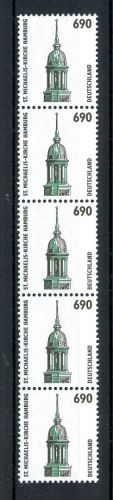 Bund Rollenmarken 5er Streifen 1860 R postfrisch mit Nr. 75 #JM114