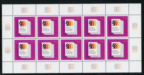 Bund Zehnerbogen 1874 postfrisch #HK687