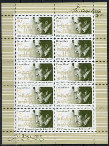 Bund Zehnerbogen 1953 postfrisch #HK692