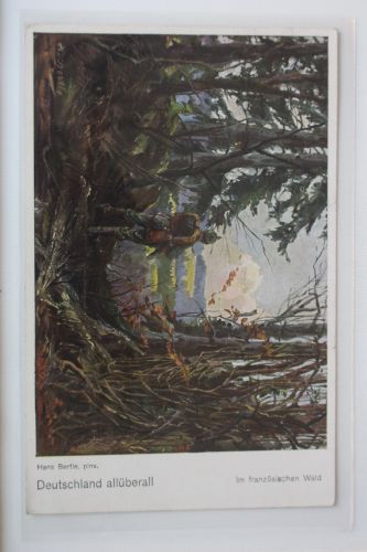 AK Deutschland Künstlerkarte (Hans Bertie) 1915 gebraucht #PK811