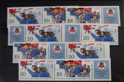 DDR W Zd588 - W Zd593 postfrisch Zusammendrucke #WF300