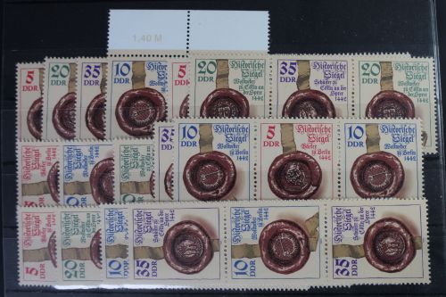 DDR W Zd600 - W Zd607 und S Zd266 - S Zd273 postfrisch Zusammendrucke #WF305