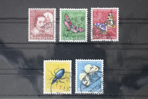 Schweiz 632-636 gestempelt