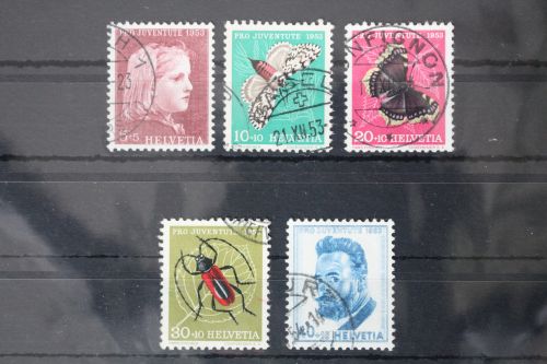 Schweiz 588-592 gestempelt
