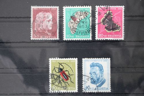Schweiz 588-592 gestempelt