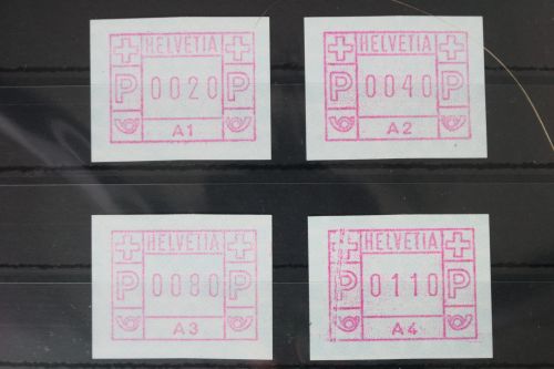 Schweiz Automatenmarken 1 postfrisch A1-A4 #WJ637