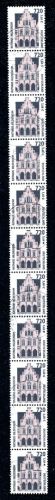 Bund 11er Streifen 2197 R gestempelt #JE621