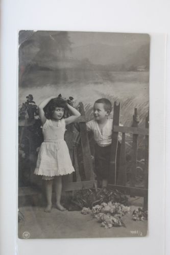 AK Deutschland Grußkarte mit Kindern 1909 gebraucht #PK916