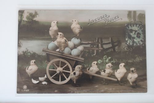 AK Frankreich Grußkarte - Joyeuses Pâques 1907 gebraucht #PK929