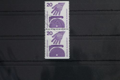 BRD 696 C/D gestempelt als senkrechtes Paar vorgefaltet #WK565