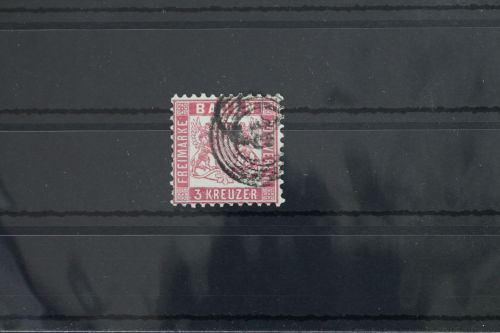 Altdeutschland Baden 18 gestempelt mit Nummernstempel #WN577
