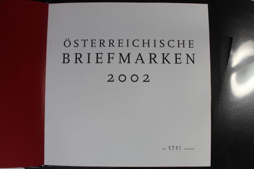 Österreich Jahrbuch 2002 postfrisch Spezialedition No. 1741 #WN502