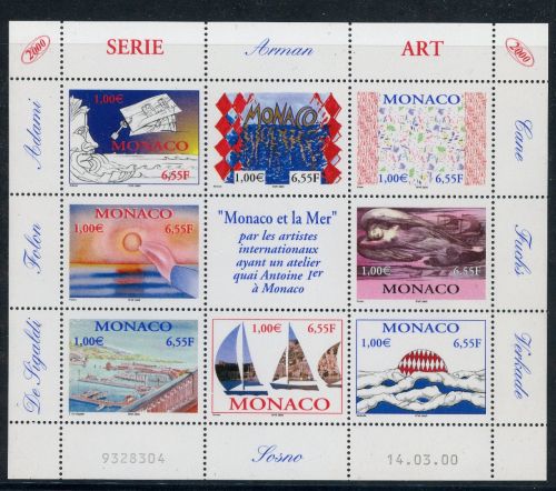 Monaco Kleinbogen 2490-2497 postfrisch Kunst #JJ697