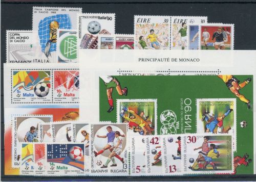 LOT "FUßBALL" Marken/Blöcke postfrisch