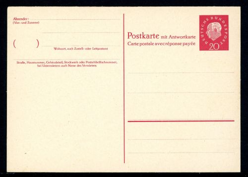Bund Ganzsache P 40 ungebraucht #JO936