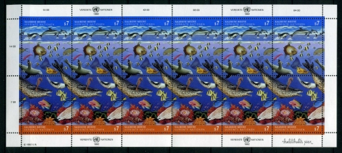 UNO Wien Kleinbogen 127-128 postfrisch Umweltschutz #ID377