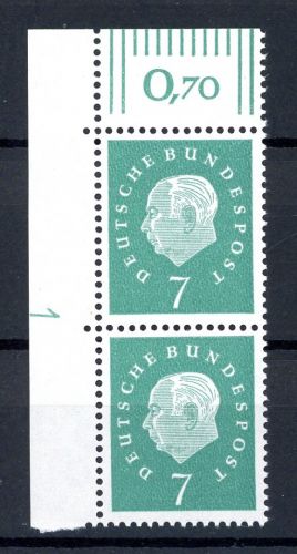 Bund senkr. Paar 302 DZ 1 tief postfrisch #JP015