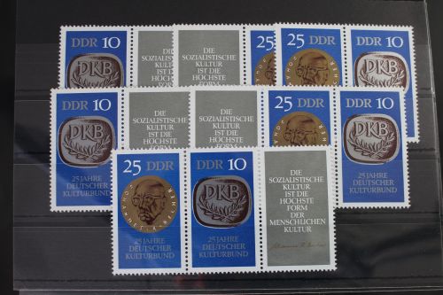 DDR W Zd227 - W Zd232 postfrisch Zusammendrucke #WQ016