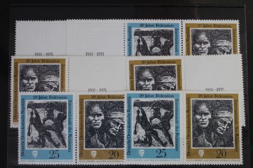 DDR W Zd248 - W Zd253 postfrisch Zusammendrucke #WQ089