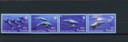 Tuvala Viererstreifen 1307-1310 postfrisch Wale #IN046