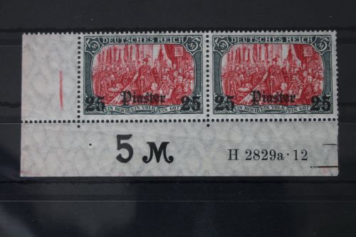 Deutsche Auslandspostämter Türkei 47b HAN postfrisch Eckrandpaar #WT596