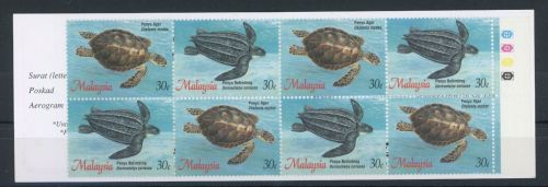 Malaysia Markenheft 571-572 postfrisch Schildkröte #IN076