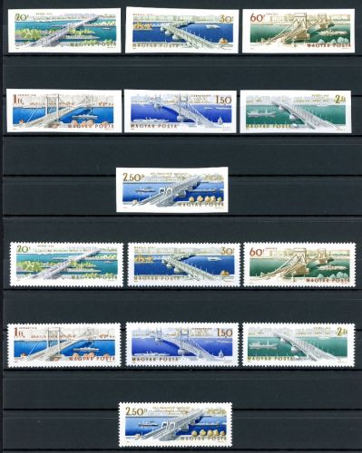 Ungarn 2071-2077 A + B postfrisch Brücken #JP106
