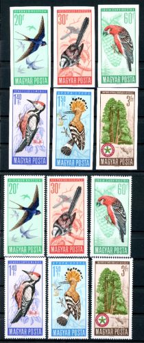 Ungarn 2231-2236 A + B postfrisch Vögel #JP112