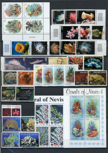 LOT "MEERESTIERE" Marken/Blöcke postfrisch