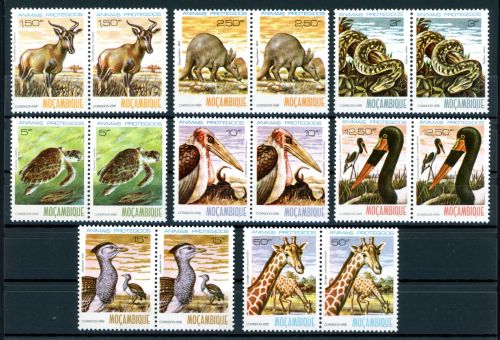 Mosambik waag. Paare 796-803 postfrisch Wildtiere #JP127