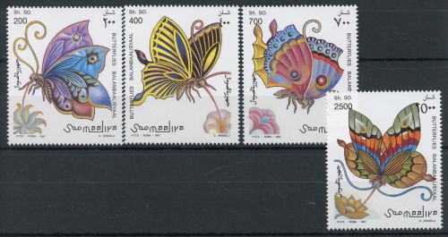 Somalia 636-639 postfrisch Schmetterling #JP181