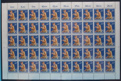 Bund 50er Bogen 300 postfrisch Formnummer/ FN 2 #KE577