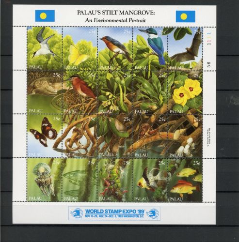 Palau Inseln ZD Bogen 3187-3237 postfrisch Tiere #JU330