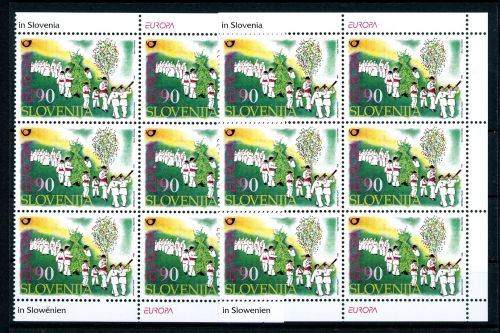 Slowenien 12x 225 postfrisch CEPT 1998 #HB418