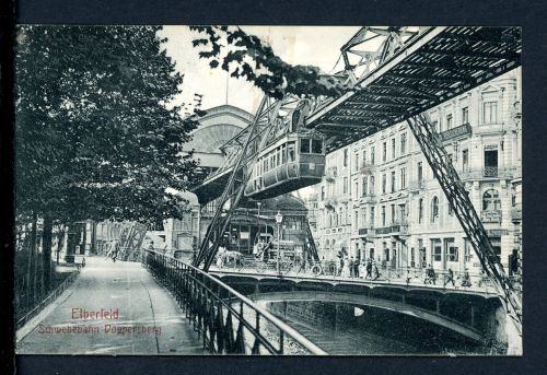 AK Wuppertal Schwebebahn Döppersberg 1913 gebraucht #HB446