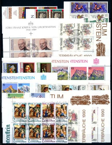 Liechtenstein Jahrgang 1990 984-1010 gestempelt 4er Blöcke #JW942