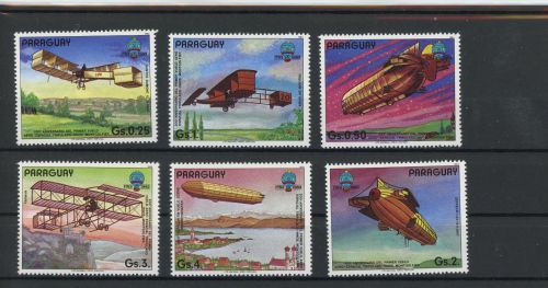 Paraguay 3698-3703, Klb 3704 postfrisch Ballonfahrt #JQ881
