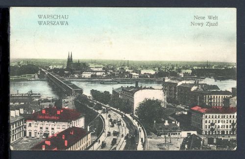 AK Warschau - Polen Neue Welt 1916 gebraucht #HC093