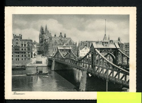 AK Bremen Brücke über die Weser mit Blick auf den Dom 1939 gebraucht #HC094