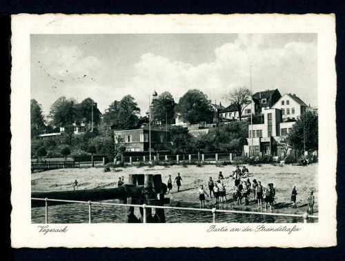 AK Vegesack - Bremen Weser Badestrand 1939 gebraucht #HC099