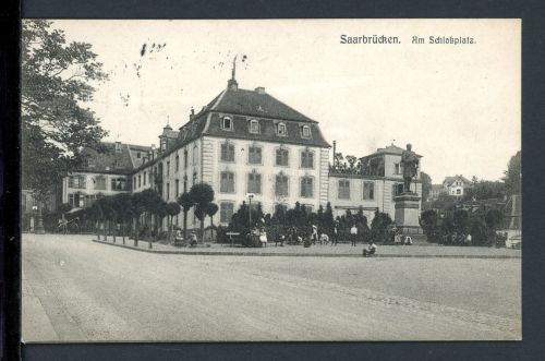 AK Saarbrücken Am Schloßplatz 1907 gebraucht #HC119