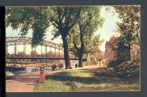AK Saarbrücken Kaiser Friedrich-Brücke 1911 gebraucht #HC120