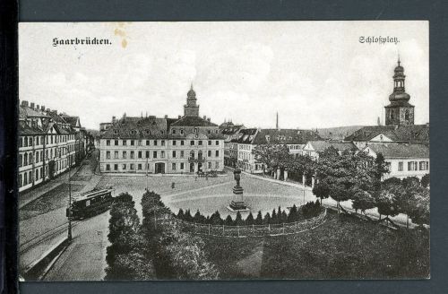 AK Saarbrücken Schloßplatz 1909 gebraucht #HC121