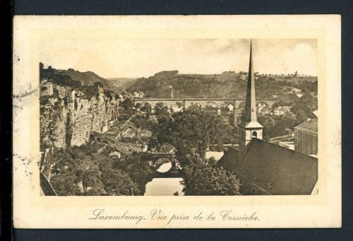 AK Luxemburg-Stadt Bick auf die Corniche 1909 gebraucht #HC137