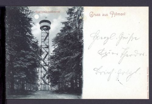 AK Pyrmont Spelunkenthurm 1898 gebraucht #HC388
