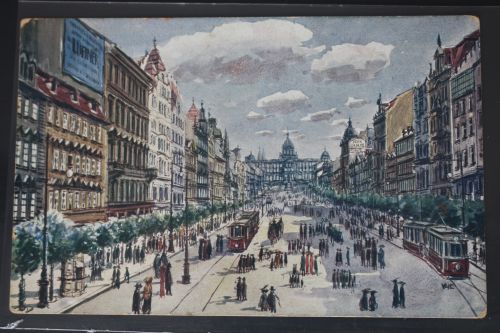 AK Prag Künstlerkarte 1915 gebraucht #PL170