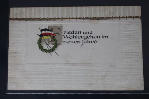 AK Deutschland Frieden und Wohlergehen im neuen Jahre 1915 gebraucht #PL224
