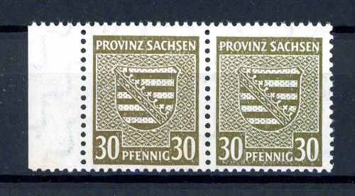SBZ Provinz Sachsen waag. Paar 83 X a+b postfrisch geprüft Schulz #JJ787