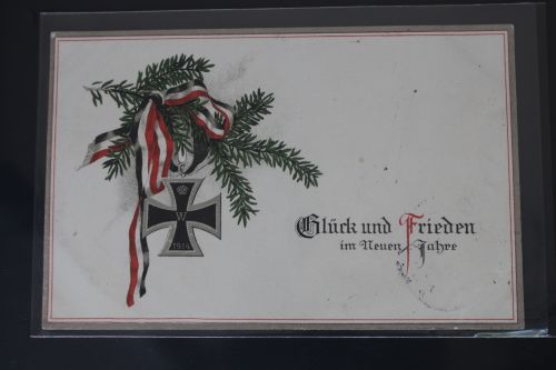AK Deutschland Glück und Frieden im neuen Jahre Feldpost 1914 gebraucht #PL312